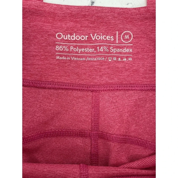 Outdoor Voices Women's Size Medium Pink Heathered Leggings 23" length - Picture 4 of 7